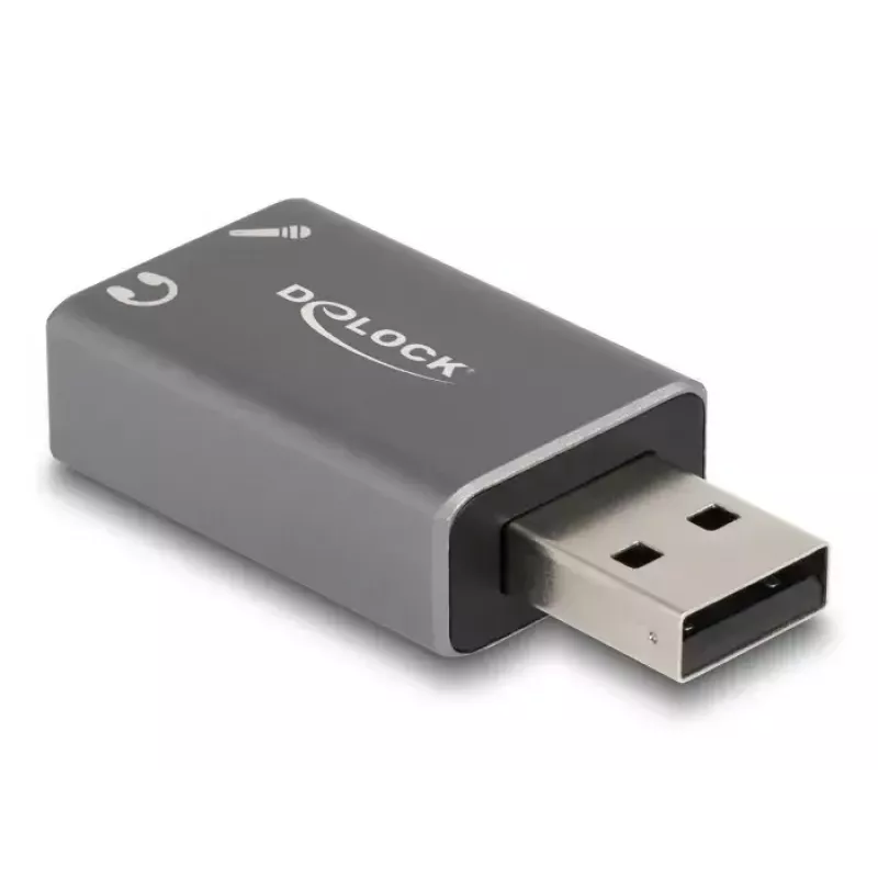 DeLOCK išorinė USB garso kortelė USB-A kištukas į 2 × 3,5 mm stereo