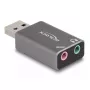 DeLOCK išorinė USB garso kortelė USB-A kištukas į 2 × 3,5 mm stereo