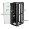 APC NetShelter SX, Server Rack Spinta, 2-oji karta, 52U, 2436A x 800P x 1200G mm, su šoninėmis sienelėmis, Juoda