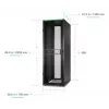 APC NetShelter SX tinklo stovas, 48U, 2258H x 750W x 1200D mm, su šoninėmis plokštėmis, juodas