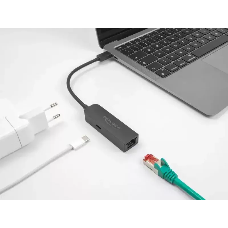 DeLOCK USB Type-C adapteris 2.5 Gigabit LAN su Power Delivery 100W