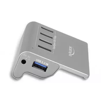 DeLOCK 64181 USB 3.2 Gen 2 Type-A šakotuvas, 10 000 Mbit/s, pilkas