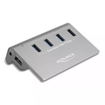 DeLOCK 64181 USB 3.2 Gen 2 Type-A šakotuvas, 10 000 Mbit/s, pilkas