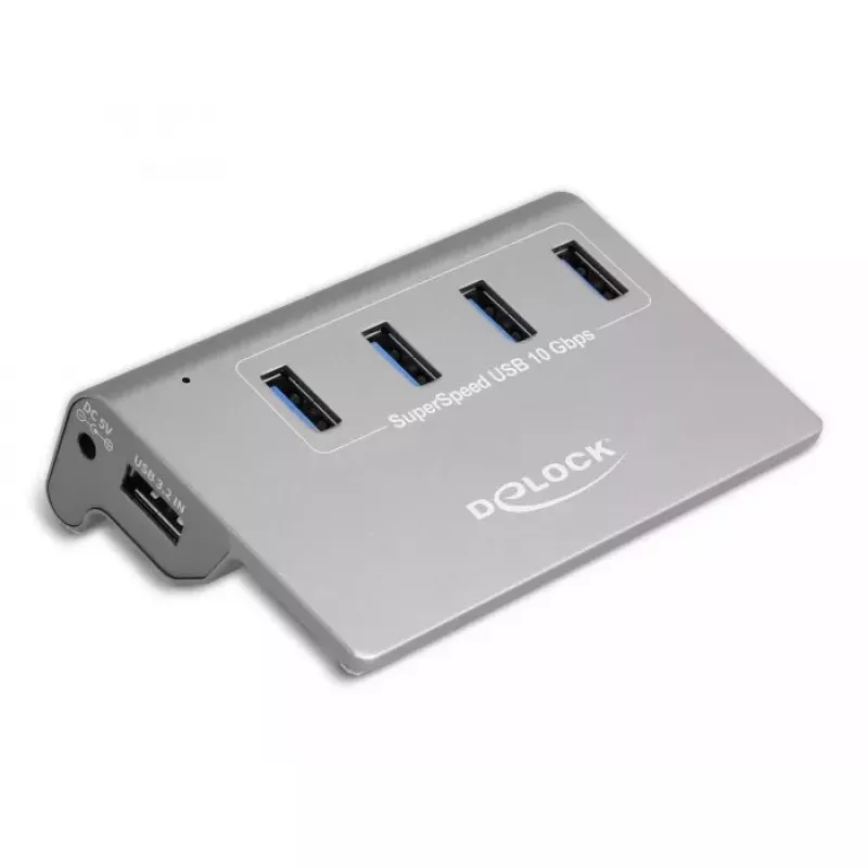 DeLOCK 64181 USB 3.2 Gen 2 Type-A šakotuvas, 10 000 Mbit/s, pilkas