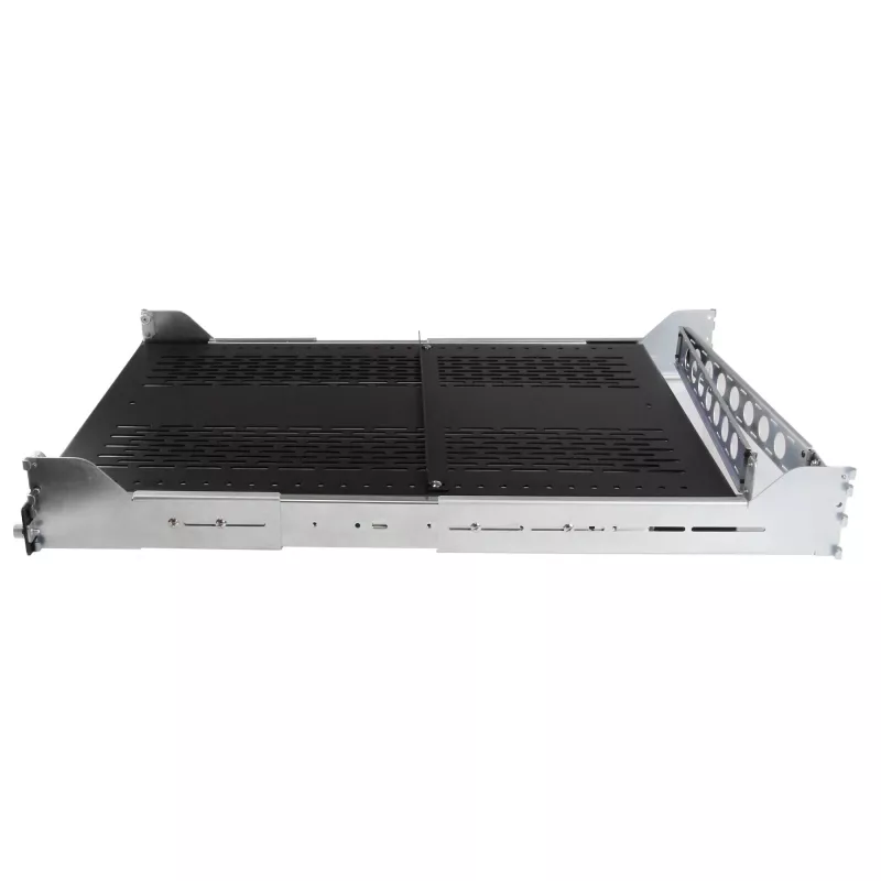 StarTech.com 2U ventiliuojama stumdoma serverio lentyna su kabelių valdymo rankena - 27,7–31,6 col. reguliuojamas montavimo gylis - 50 svarų - 19 colių serverio lentyna įrangos stovui - 24 colių gylio