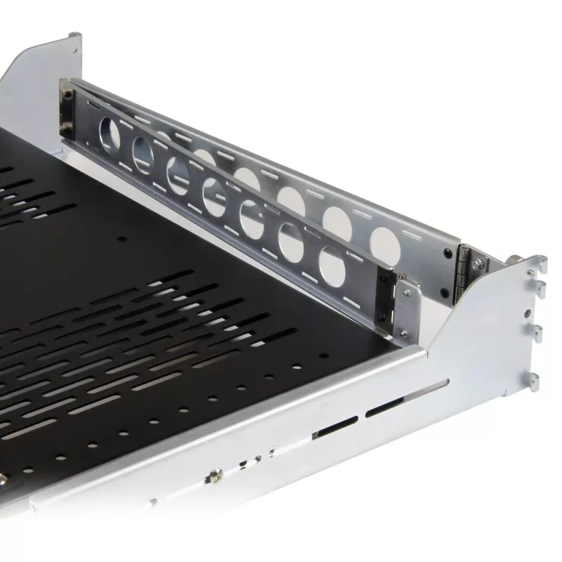StarTech.com 2U ventiliuojama stumdoma serverio lentyna su kabelių valdymo rankena - 27,7–31,6 col. reguliuojamas montavimo gylis - 50 svarų - 19 colių serverio lentyna įrangos stovui - 24 colių gylio