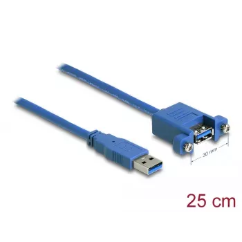 DeLOCK USB 3.0 Type-A kištukas į lizdą montavimo laidas 25 cm