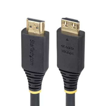 StarTech.com HDMI laidas su griebimo jungtimis, 50 cm, 4K 60Hz/1440p 144Hz, HDR10/HDCP 2.2/ARC, 18Gbps, TPE apvalkalas
