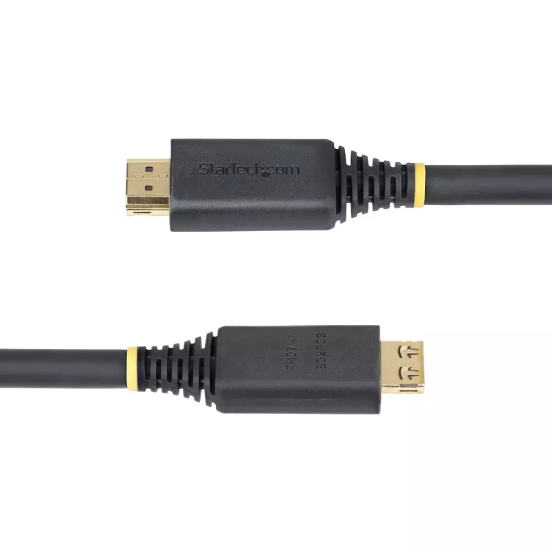 StarTech.com 10m aktyvus HDMI kabelis su griebiančiomis jungtimis, 4K 60Hz/1440p 144Hz, HDR10/HDCP 2.2/ARC, 18Gbps, UHD HDMI laidas TV/monitoriui/ekranui, TPE apvalkalas