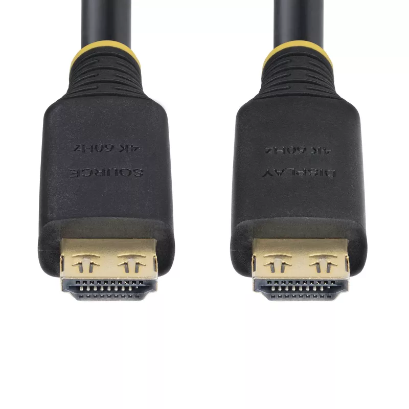 StarTech.com 10m aktyvus HDMI kabelis su griebiančiomis jungtimis, 4K 60Hz/1440p 144Hz, HDR10/HDCP 2.2/ARC, 18Gbps, UHD HDMI laidas TV/monitoriui/ekranui, TPE apvalkalas
