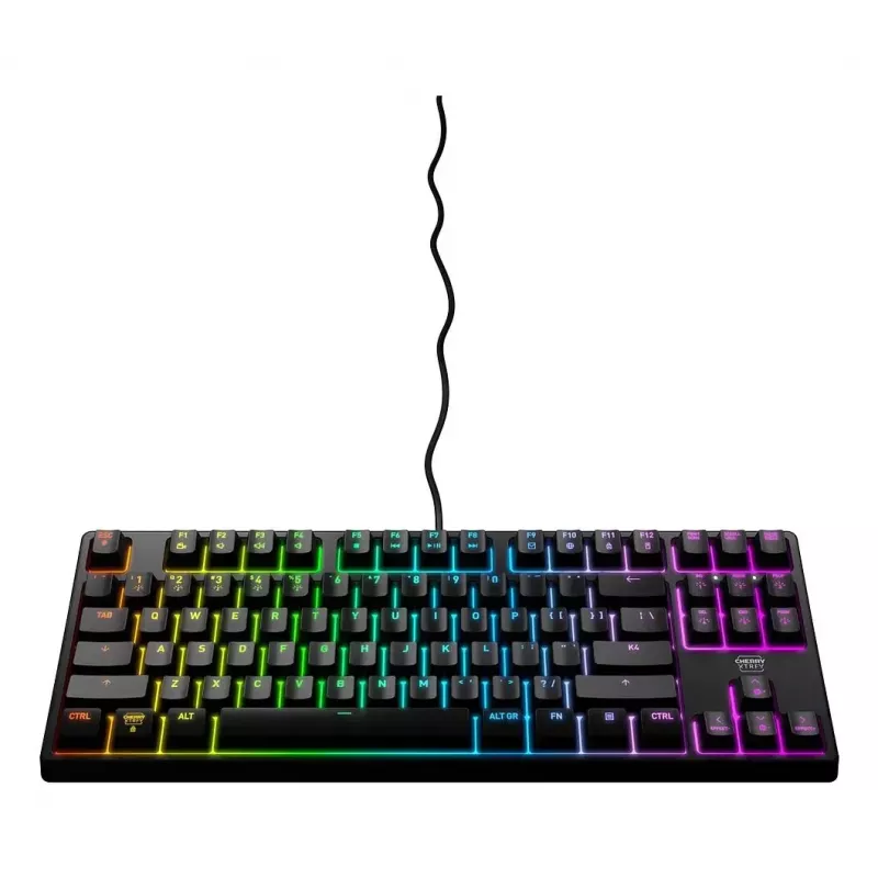 CHERRY XTRFY K4V2 RGB TKL žaidimų klaviatūra, USB, QWERTY, portugališkas išdėstymas, juoda