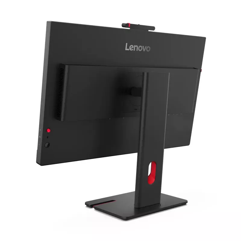 24 colių Lenovo ThinkVision T24-4v IPS LCD monitorius, 1920×1080 Full HD, 6 ms, 250 cd/m², įmontuoti garsiakalbiai, USB šakotuvas, VESA, aukščio reguliavimas, juodas
