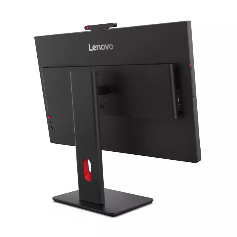 24 colių Lenovo ThinkVision T24-4v IPS LCD monitorius, 1920×1080 Full HD, 6 ms, 250 cd/m², įmontuoti garsiakalbiai, USB šakotuvas, VESA, aukščio reguliavimas, juodas