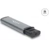 Kortelių skaitytuvas DELOCK USB 5 Gbps su SD ir MicroSD lizdais, USB 3.2 Gen 1 Type-A/Type-C, kabeliai ir adapteriai, juodas/pilkas