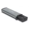 Kortelių skaitytuvas DELOCK USB 5 Gbps su SD ir MicroSD lizdais, USB 3.2 Gen 1 Type-A/Type-C, kabeliai ir adapteriai, juodas/pilkas
