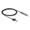 Tinklo kabelis DELOCK 60756, USB A į RJ-45, 2 m, 10/100/1000Base-T(X), antracito/juodos spalvos