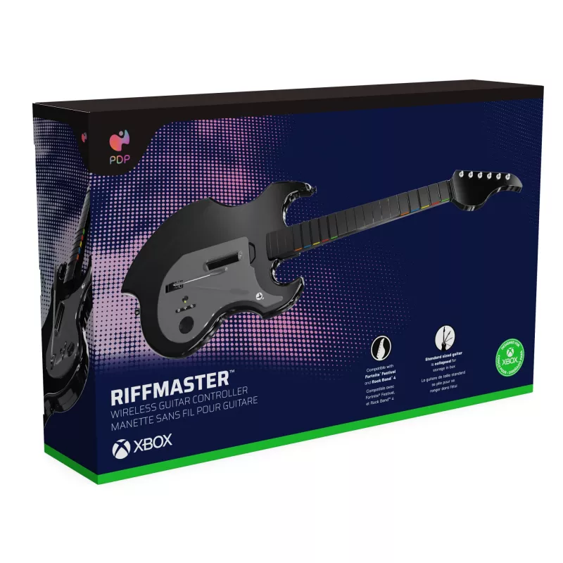 PDP Riffmaster Black, Grey belaidė gitaros valdiklis PC, Xbox One, Xbox Series S, Xbox Series X