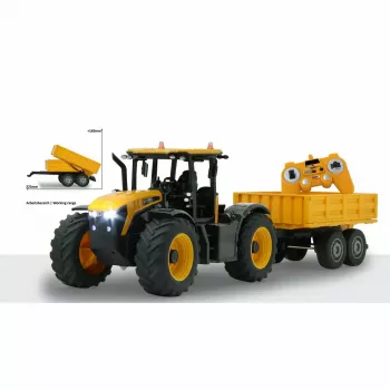 Traktorius Jamara JCB Fastrac 1:24 elektrinis RC modelis su priekaba