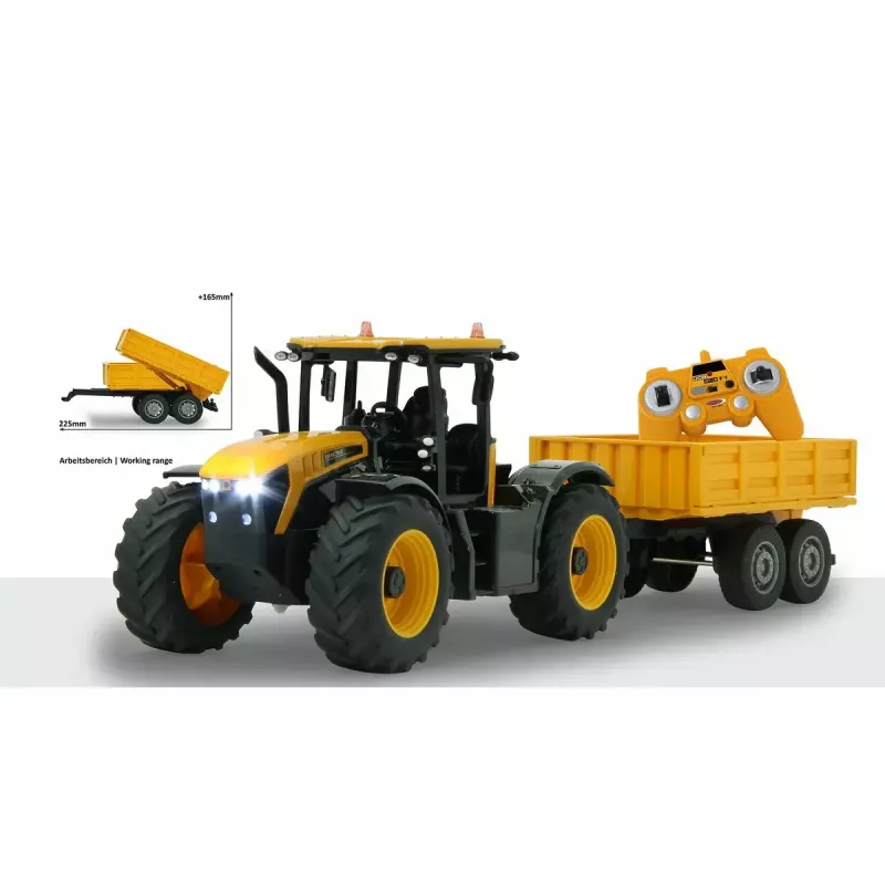 Traktorius Jamara JCB Fastrac 1:24 elektrinis RC modelis su priekaba