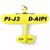 Lėktuvas su nuotolinio valdymo pultu Jamara Piper J3-CUB