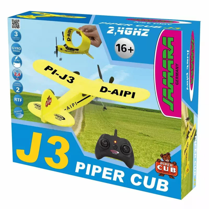 Lėktuvas su nuotolinio valdymo pultu Jamara Piper J3-CUB