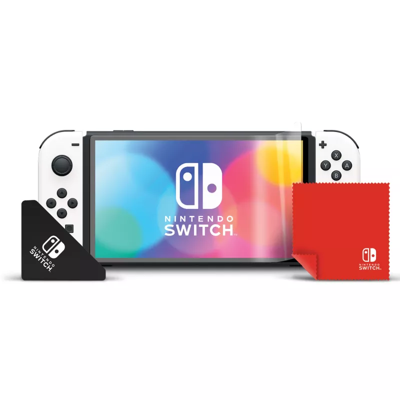 PDP Nintendo Switch & OLED apsauginis stikliukų rinkinys, skaidrus, atsparus įbrėžimams ir dūžiams