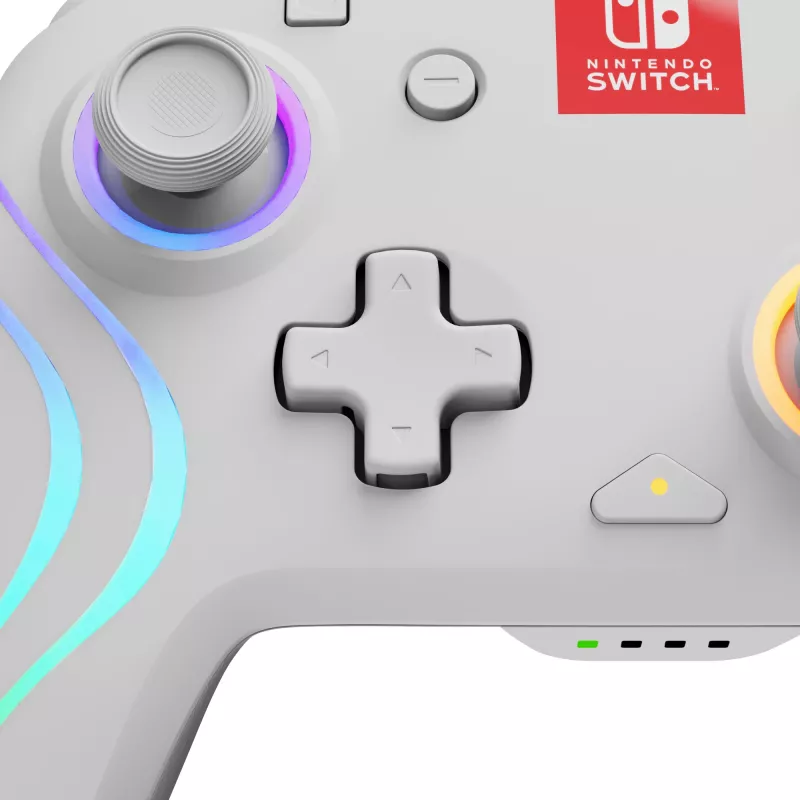 PDP Afterglow Wave White belaidis valdiklis Nintendo Switch, Nintendo Switch OLED