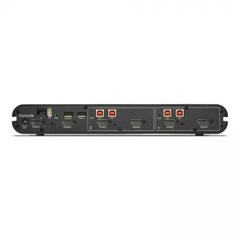 Belkin Universal 2nd Gen 2 prievadų saugus KVM jungiklis, HDMI/DisplayPort, 4K@60Hz, USB klaviatūra/pelė, juodas, montuojamas į stovą