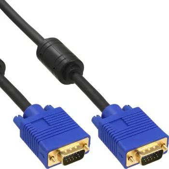 InLine S-VGA laidas Premium 15HD kištukas / kištukas juodas 2m