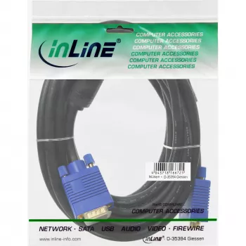 InLine S-VGA laidas Premium 15HD kištukas / kištukas juodas 2m