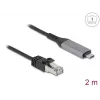 USB Type-C į RJ45 Gigabit Ethernet laidas DELOCK 2 m Cat6 Antracito/Juodos spalvos