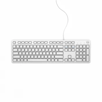 DELL KB216 laidinė klaviatūra – vokiškas QWERTZ išdėstymas, balta, pilno dydžio (100%)