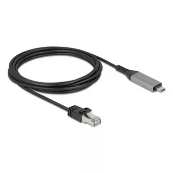 Tinklo kabelis DELOCK USB Type-C į RJ45 Gigabit Ethernet Cat6, 3 m, antracito/juodos spalvos