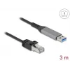 Tinklo kabelis DELOCK USB Type-A į RJ45 Gigabit Ethernet Cat6, 3 m, antracito/juodos spalvos