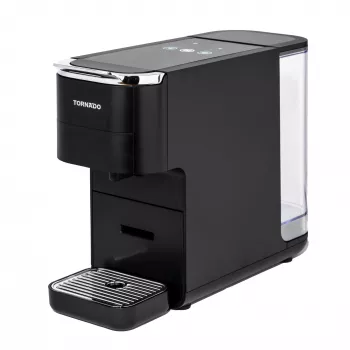 TORNADO TCM7042-GS | 5-in-1 daugiaskardinė kavos aparatas, kavos aparatas kapsulėms, 1,5 L, kavos kapsulės, malta kava, 1350 W, juoda