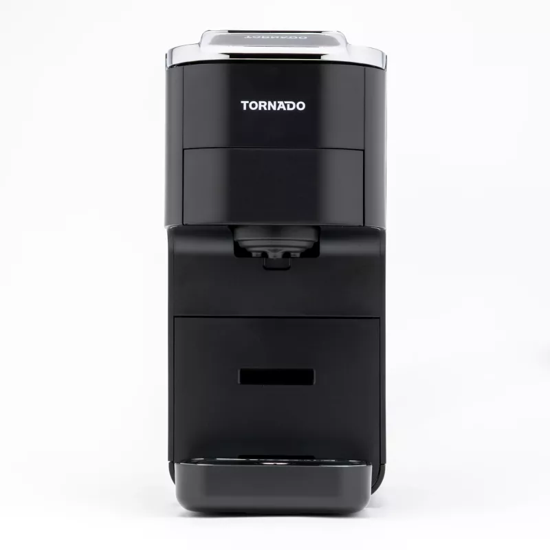 TORNADO TCM7042-GS | 5-in-1 daugiaskardinė kavos aparatas, kavos aparatas kapsulėms, 1,5 L, kavos kapsulės, malta kava, 1350 W, juoda