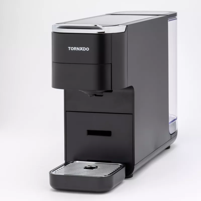 TORNADO TCM7042-GS | 5-in-1 daugiaskardinė kavos aparatas, kavos aparatas kapsulėms, 1,5 L, kavos kapsulės, malta kava, 1350 W, juoda