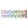 Belaidė žaidimų klaviatūra CHERRY MX 8.2 Pro TMR — Tenkeyless, QWERTZ vokiškas išdėstymas, USB + RF + Bluetooth, RGB, sidabrinė/balta