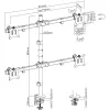 InLine stalo laikiklis 4 monitoriams iki 81 cm (32 colių), maks. 9 kg