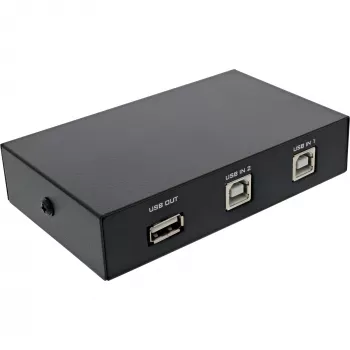 InLine USB 2.0 mechaninis jungiklis, USB-A įrenginys 2 kompiuteriams
