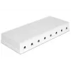 DeLOCK 86209 Keystone dėžutė montuoti ant paviršiaus, 8 prievadai, balta