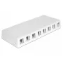 DeLOCK 86209 Keystone dėžutė montuoti ant paviršiaus, 8 prievadai, balta