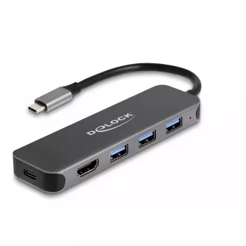 DeLOCK 64171 nešiojamojo kompiuterio stotelė USB 3.2 Gen 1 Type-C 85W pilka