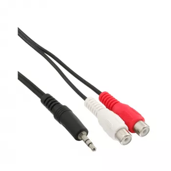 Audio kabelis 2x RCA moteriškas / 3,5 mm stereo vyriškas 1 m InLine 89941B