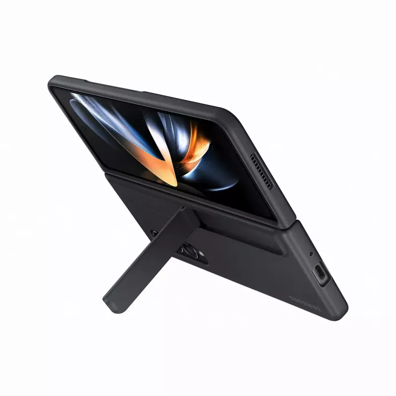 Mobiliojo telefono dėklas Samsung EF-OF93PCBEGWW, skirtas Galaxy Z Fold4, juodas, su stovu ir rašiklio laikikliu