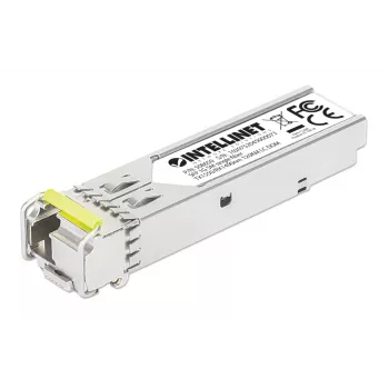 Intellinet Gigabit šviesolaidinis WDM dvikryptis SFP optinis siųstuvas-imtuvas 1000Base-BX-D (LC) vienmodis, 120 km, BiDi WDM (RX1490/TX1550), MSA suderinamas