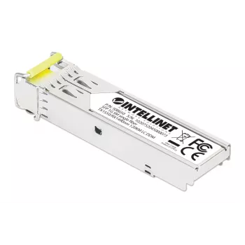 Intellinet Gigabit šviesolaidinis WDM dvikryptis SFP optinis siųstuvas-imtuvas 1000Base-BX-D (LC) vienmodis, 120 km, BiDi WDM (RX1490/TX1550), MSA suderinamas