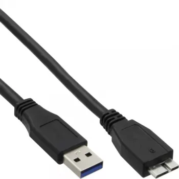 InLine USB 3.2 Gen.1 laidas, A tipo vyriškas / Micro B vyriškas, juodas, 1,5 m