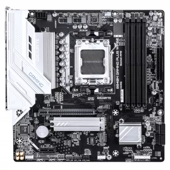 GIGABYTE B840M GAMING PLUS WIFI6E pagrindinė plokštė – AMD Ryzen 9000, 8+2+2 fazių VRM, DDR5 iki 8200MHz, 2xPCIe 4.0 M.2, Wi-Fi 6E, 1GbE LAN
