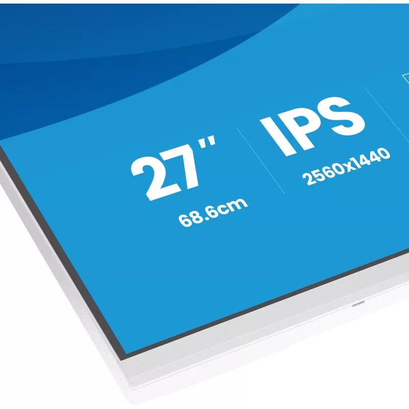 27 colių IIYAMA ProLite XB2797QSU-W1 IPS Quad HD (2560x1440) LED monitorius, 178° žiūrėjimo kampai, USB 3.2 šakotuvas, garsiakalbiai, VESA, aukščio reguliavimas, baltas